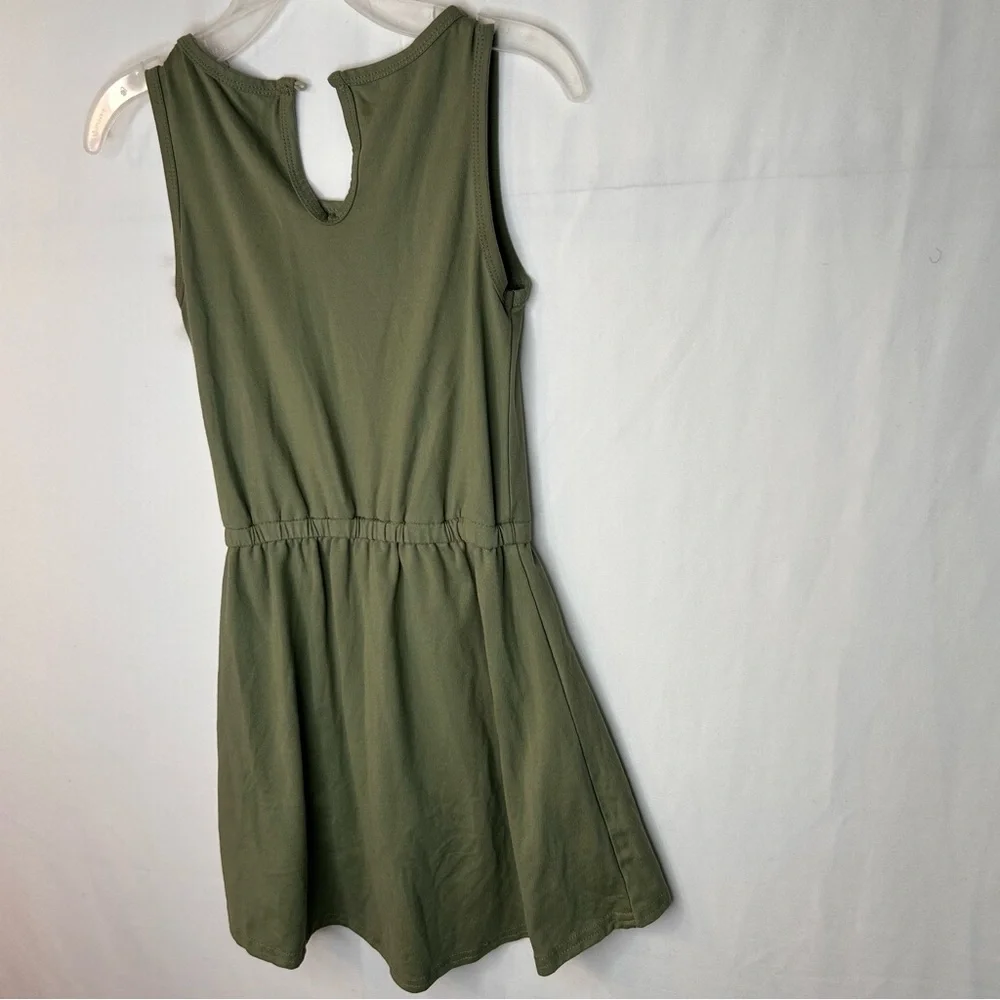One Step Ahead Olive Sleeveless Top Romper with Pink Accents Size S /4